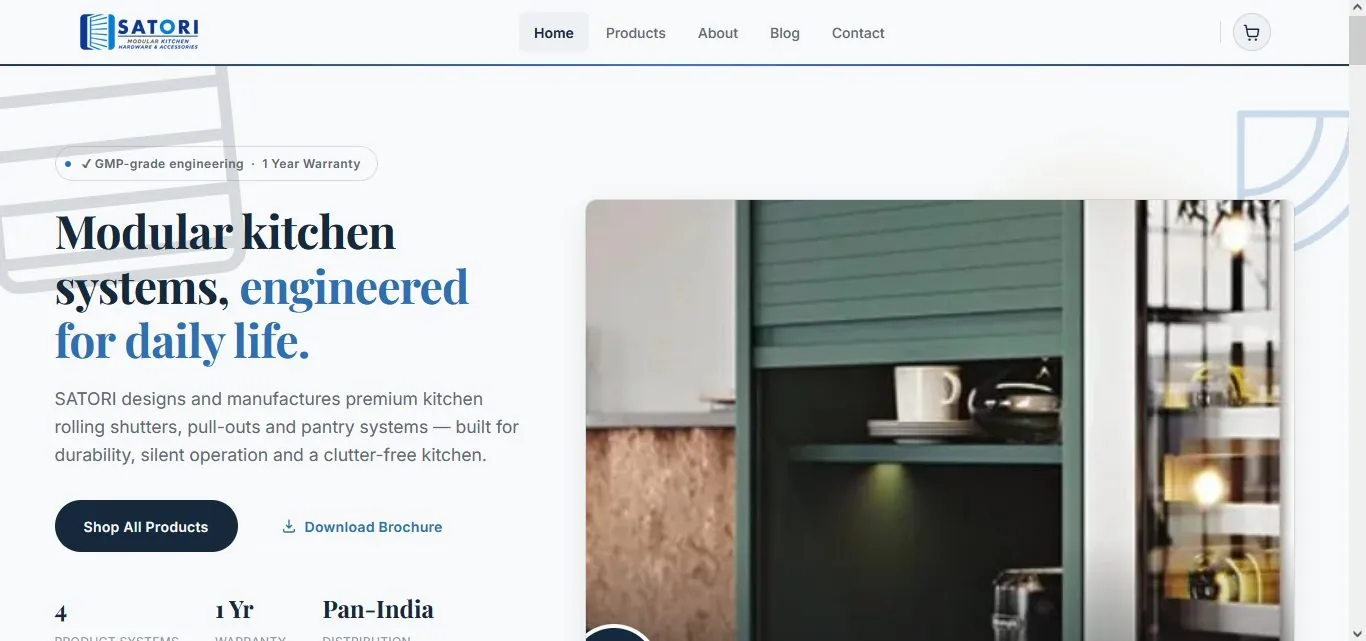 SATORI Hardware website screenshot
